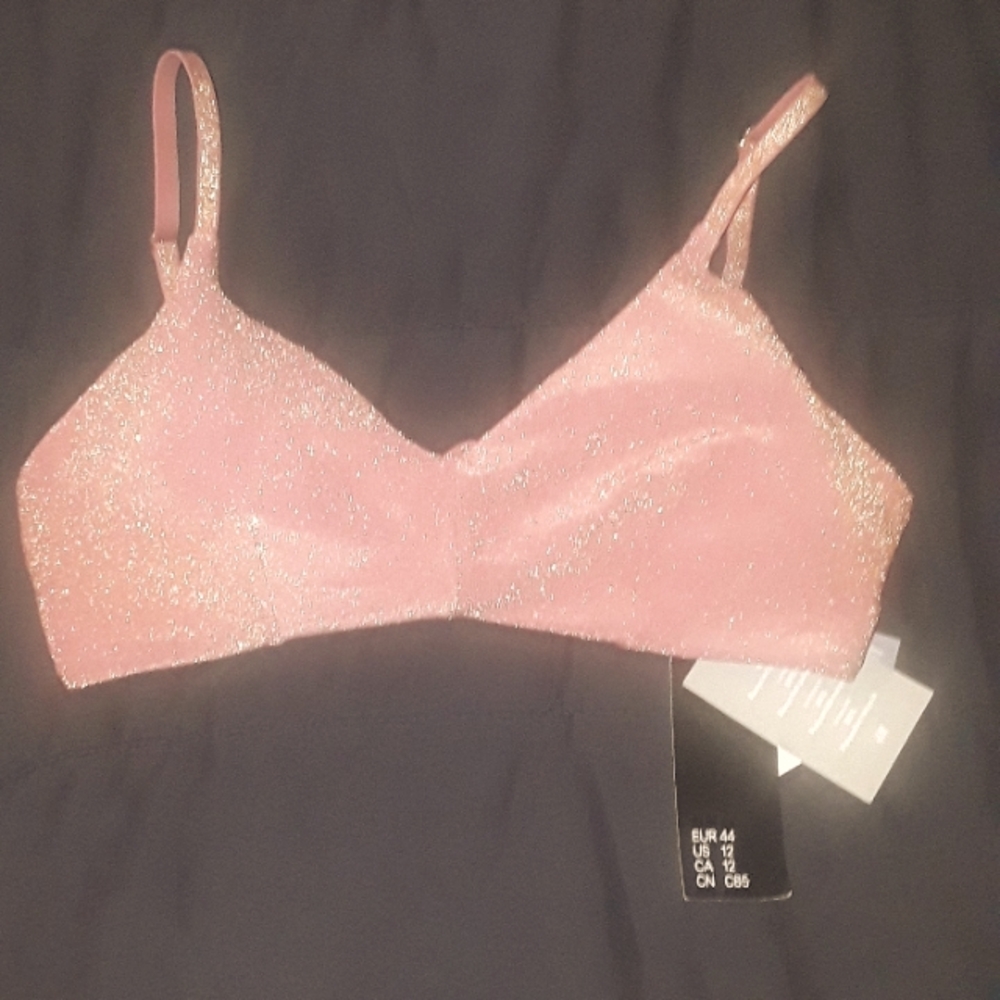 Sparkly Pink Bikini Top